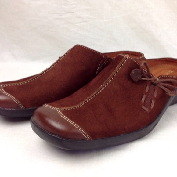 Naturalizer Shoes - Naturalizer Suede Leather Mules Womens 7 M